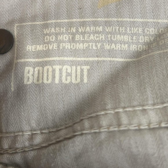 7 For All Mankind Corduroy Jeans Mens 32 Cream Bootcut Pants Made USA Stretch - Picture 12 of 16